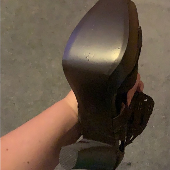 Dark Brown Cage Heels - Picture 3 of 4